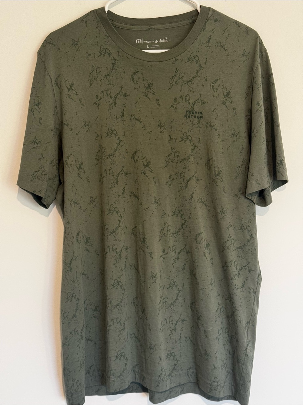 Travis Mathew Short Sleeve with Subtle Marble Print